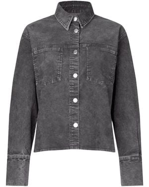 Samsøe & Samsøe Chemise Sasofie En Velours Côtelé - Grey