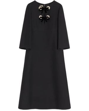Valentino Garavani Midi Crepe Couture Dress - Black