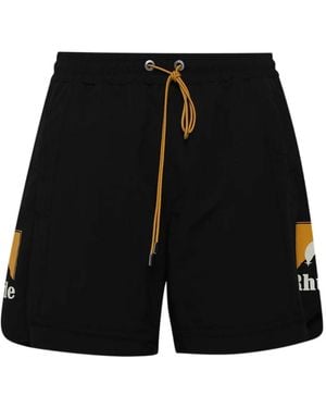 Rhude Moonlight Logo Drawstring Shorts - Black