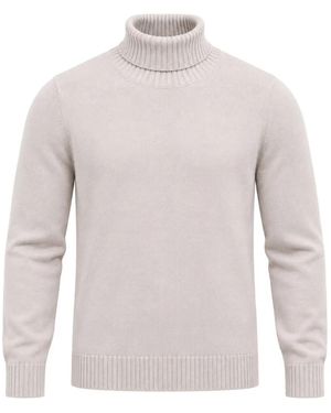 Drumohr Roll-Neck Cashmere Sweater - White