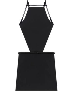 Courreges V-line Cut Out Dress - Black
