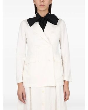 Aspesi Double-Breasted Blazer - White