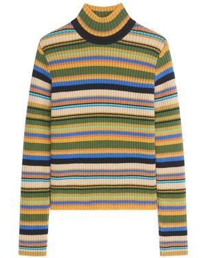 Dries Van Noten Gerippter Pullover - Grün
