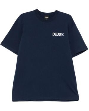 Deus Ex Machina Logo-Print T-Shirt - Blue