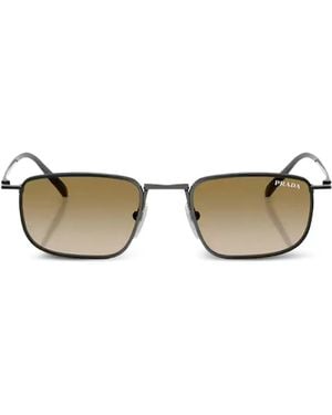 Prada Zonnebril Met Vierkant Montuur - Metallic