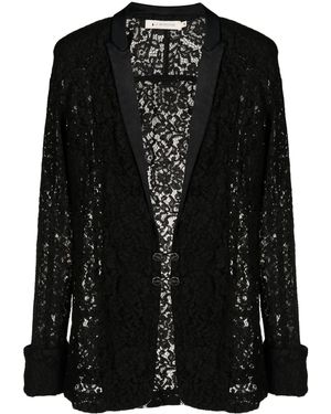 Lethicia Bronstein Rafa フローラルレース ジャケット - ブラック