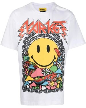 Market グラフィック Tシャツ - ホワイト