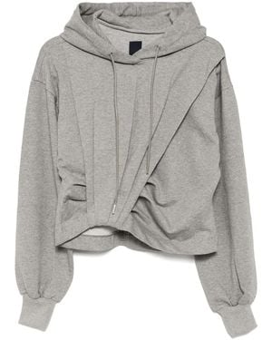 Juun.J Hoodie Met Geribbelde Manchetten - Grijs