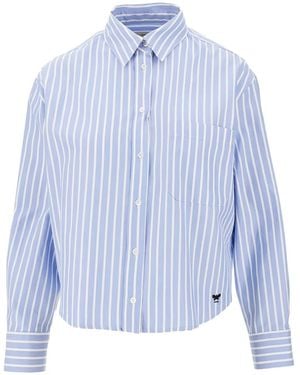 Weekend by Maxmara Short Cardboard Shirt Stripes - Blue
