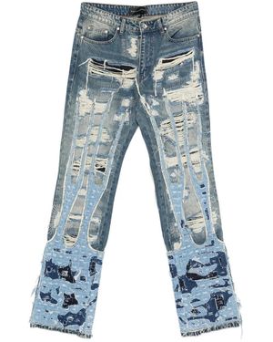 Who Decides War Buttoned Jeans - Blue