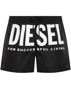DIESEL Costume Da Bagno Con Stampa - Nero
