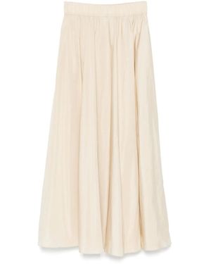 P.A.R.O.S.H. Pimpy Long Wide Skirt in White | Lyst