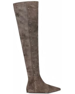 Max Mara Maspietra Stud-Embellished Boots - Brown