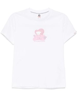 Aape By A Bathing Ape Logo Print T-Shirt - White