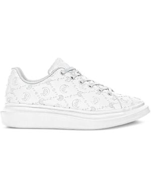 Just Cavalli Logo-Debossed Trainers - White