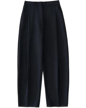 Studio Nicholson Pantalones Anchos Con Pinzas - Azul