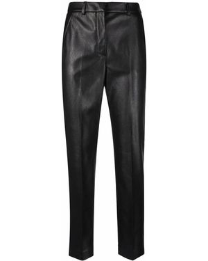 Incotex Coated Crop-Leg Trousers - Black