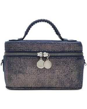 Stella McCartney Bolso Falabella Mini Con Efecto Metalizado - Azul