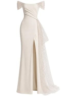 Gemy Maalouf Off-The-Shoulder Draped Dress - White
