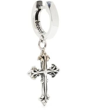 Emanuele Bicocchi Cross Pendant Single Earring - White