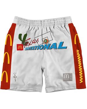 Travis Scott X Mcdonald's Shorts Sportivi Cactus Jack All American - Bianco
