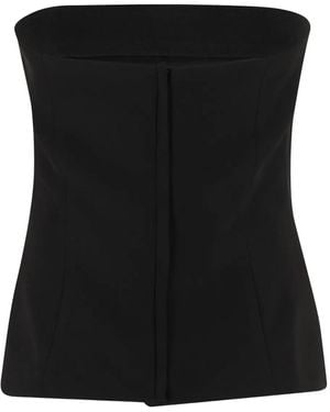 FEDERICA TOSI Strapless Seam-Detail Top - Black