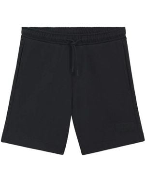 BOSS Logo-Patch Drawstring-Waist Shorts - Black