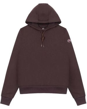 Colmar Logo-Patch Drawstring Hoodie - Purple
