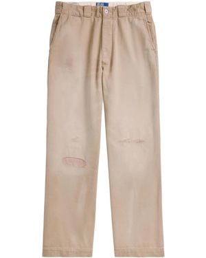 Polo Ralph Lauren Distressed Straight-Leg Pants - Natural