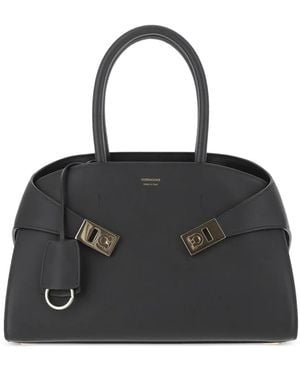 Ferragamo Medium Hug Tote Bag - Black