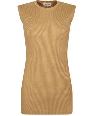 Loulou de Saison Ribbed Open-Back Vest - Natural