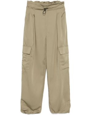 DKNY プリーツディテール パンツ - ナチュラル