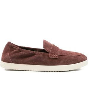 Tory Burch Logo-Detail Suede Loafers - Brown