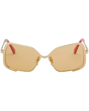 Marni X Retrosuperfuture Unila Valley Rectangle-Frame Sunglasses - Natural