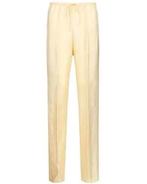 forte_forte Drawstring-Fastening Trousers - Natural