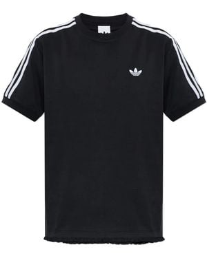 adidas Ruffle-Trim T-Shirt - Black