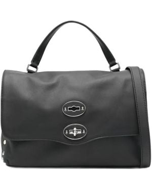 Zanellato Small Postina Saeta Studded Leather Tote Bag - Black