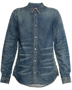 DIESEL Faded Whiskered Shirt - Blue