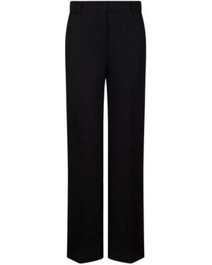Max Mara Pressed-Crease Straight-Leg Pants - Black