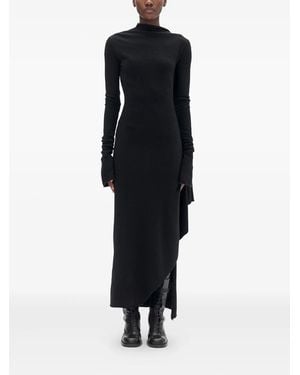 Ann Demeulemeester Wool High-Neck Dress - Black