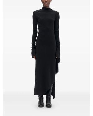 Ann Demeulemeester Kleid mit Stehkragen - Schwarz