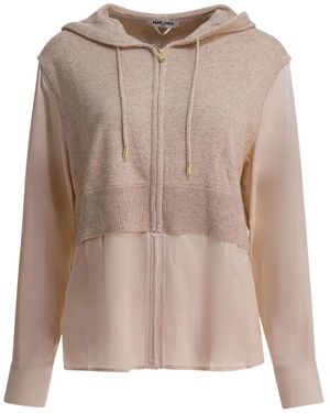 Max & Moi Greta Zip-Up Hoodie - Brown