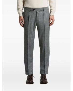 Peserico Pleated Turn-Up Pants - Gray