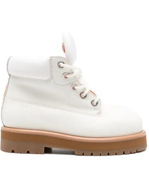 PDF Strada Lace-Up Boots - White