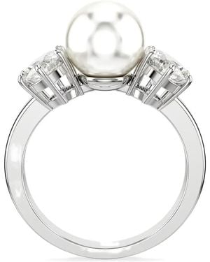 Swarovski Crystal Pearl Embellished Ring - White