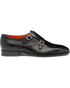 Santoni モンクストラップ シューズ - ブラック