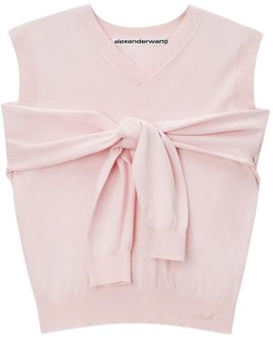 Alexander Wang Chaleco Tipo Jersey Con Cuello En V - Rosa