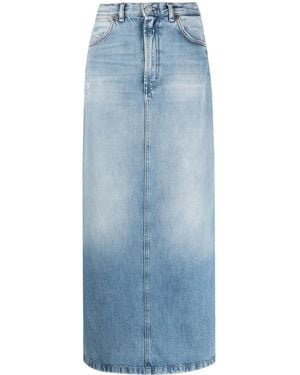Acne Studios High-Waisted Denim Maxi Skirt - Blue