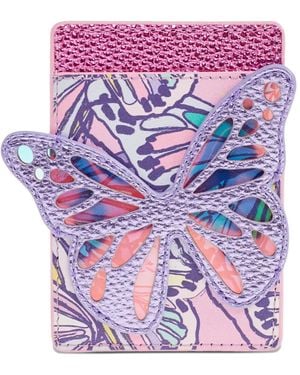Kurt Geiger Butterfly Leather Cardholder - Purple