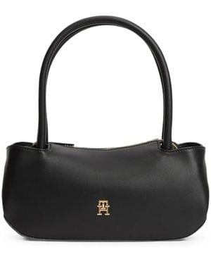 Tommy Hilfiger Logo-Plaque Shoulder Bag - Black